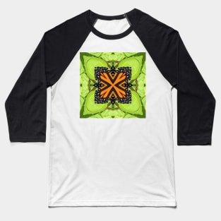 Monarch Butterfly kaleidoscope pattern Baseball T-Shirt